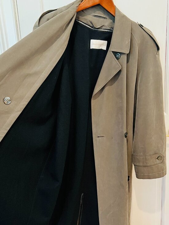 Jones New York Jacket Womens Double Breasted Button Up Trench Coat Size L / 12 P - Picture 8 of 16